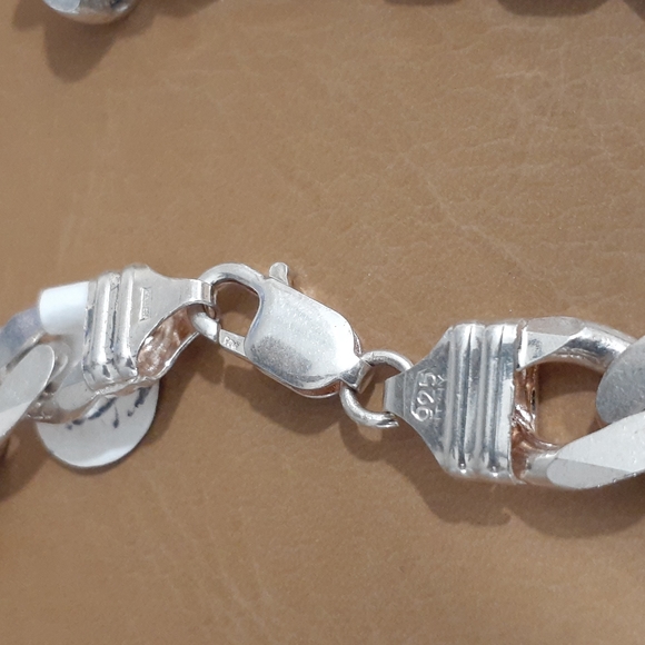 STERLING SILVER 925  CUBAN LINK CHAIN NECKLACE NWT - Picture 6 of 9